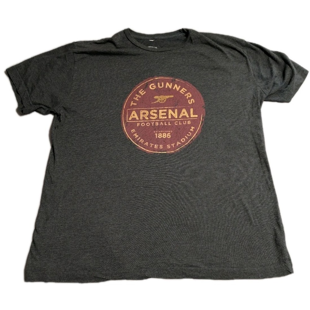 Arsenal FC Graphic T Shirt Men's L Gray The Gunners Emirates Stadium Soccer Tee